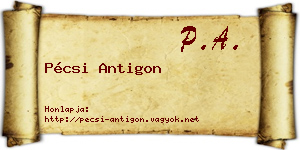 Pécsi Antigon névjegykártya